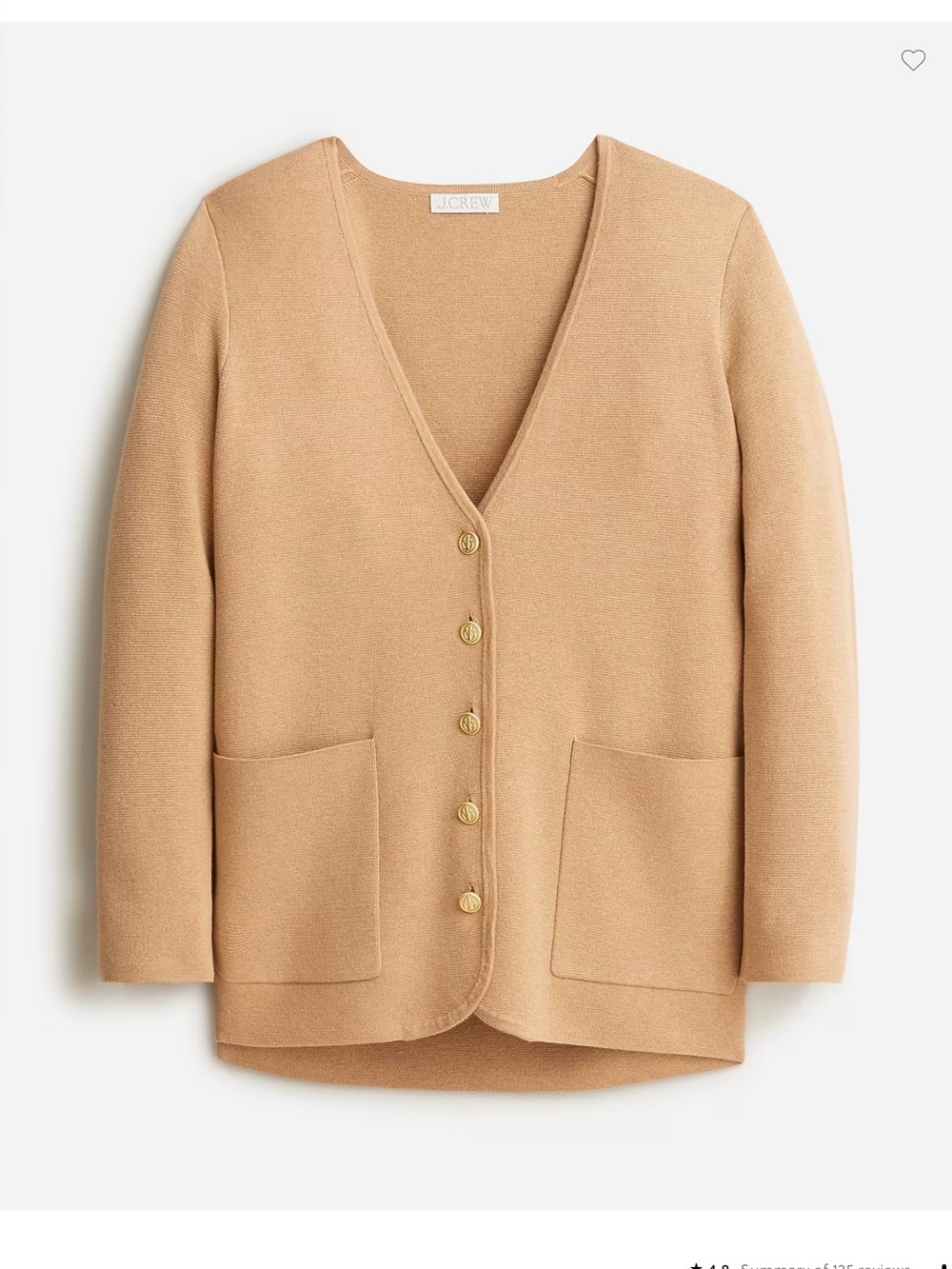 J. Crew Gisele Sweater Blazer in Heather Khaki color in XL